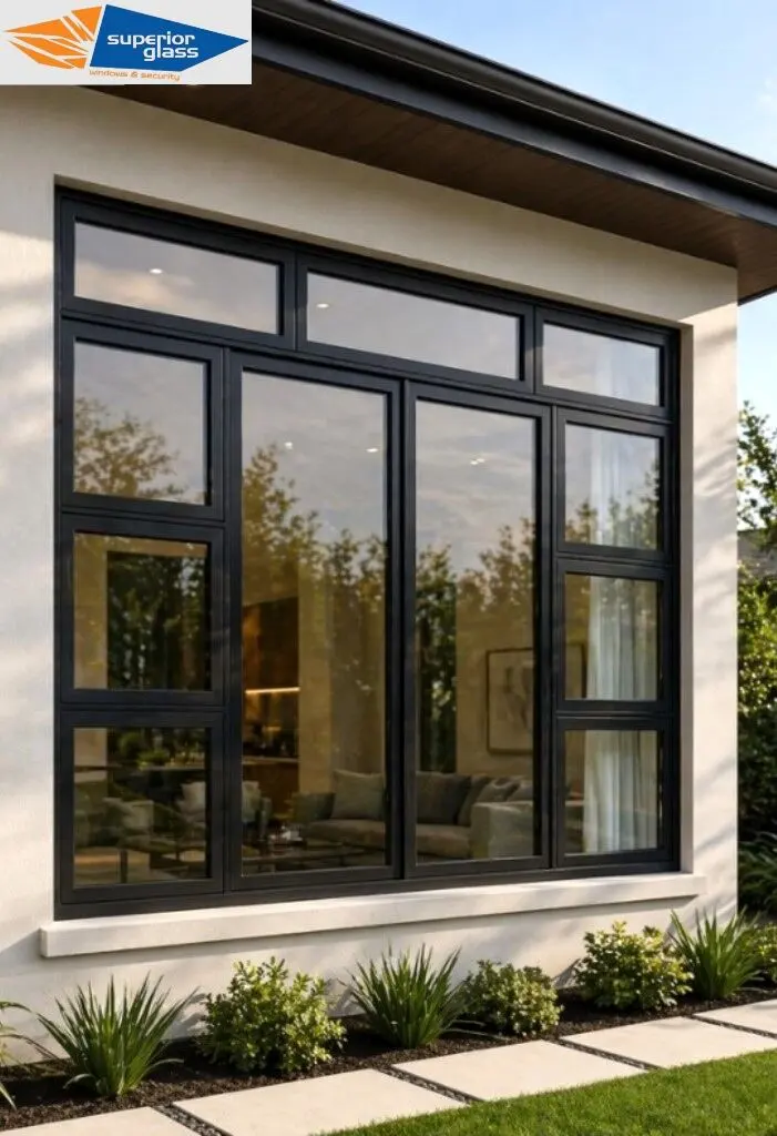 Replacement aluminium windows fitted by Superior Glass