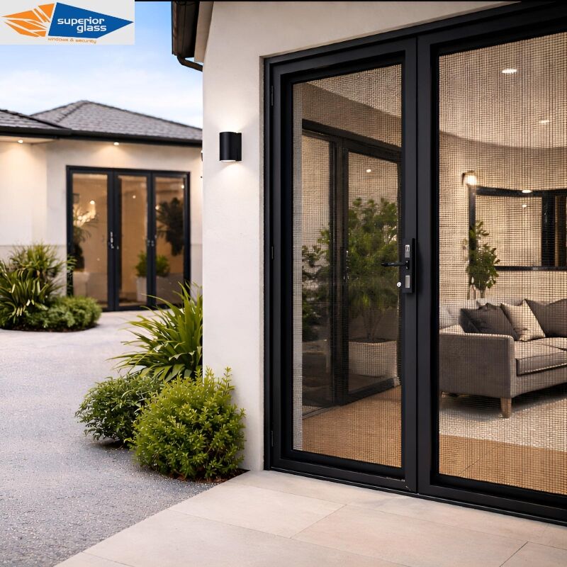 Crimsafe bifold security door Brisbane home